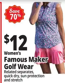 Ocean State Job Lot Women's Famous Maker Golf Wear offer
