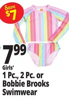 Ocean State Job Lot Girls' 1 Pc., 2 Pc. or Bobbie Brooks Swimwear offer