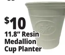 Ocean State Job Lot 11.8 Resin Medallion Cup Planter offer