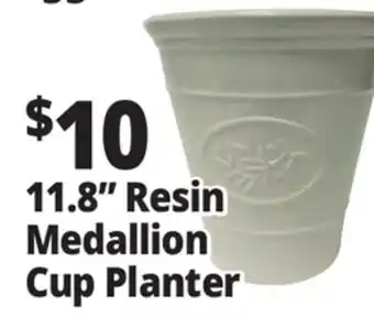 Ocean State Job Lot 11.8 Resin Medallion Cup Planter offer