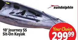Ocean State Job Lot Sundolphin 10' Journey SS Sit-On Kayak offer
