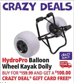 Ocean State Job Lot HydroPro Balloon Wheel Kayak Dolly offer
