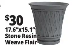 Ocean State Job Lot 17.6x15.1 Stone Resin Weave Flair offer