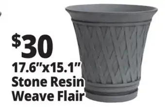 Ocean State Job Lot 17.6x15.1 Stone Resin Weave Flair offer