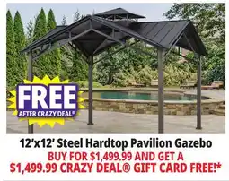 Ocean State Job Lot 12' x 12' Steel Hardtop Pavilion offer