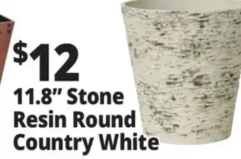 Ocean State Job Lot 11.8 Stone Resin Round Country White offer