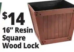 Ocean State Job Lot 16 Resin Square Wood Lock offer