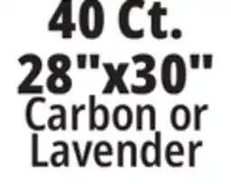 Ocean State Job Lot 40 Ct. 28x30 Carbon or Lavender offer
