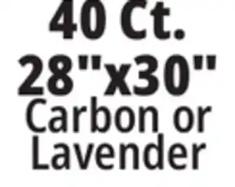 Ocean State Job Lot 40 Ct. 28x30 Carbon or Lavender offer