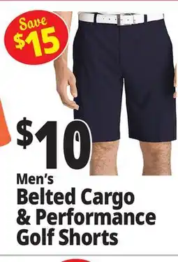 Ocean State Job Lot Men's Belted Cargo & Performance Golf Shorts offer