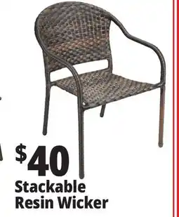 Ocean State Job Lot Outdoor Living Accents Resin Wicker Stacking Chair offer