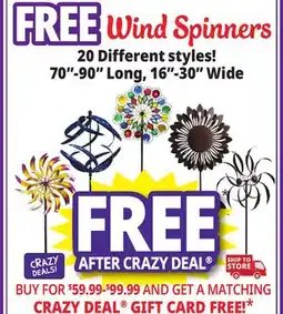 Ocean State Job Lot Wind Spinners offer