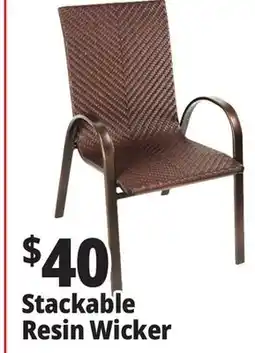 Ocean State Job Lot Outdoor Living Accents Resin Wicker Stackable Chair offer