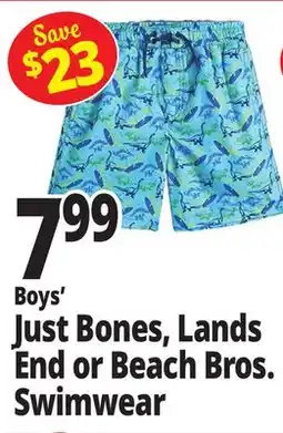 Ocean State Job Lot Boys' Just Bones, Lands End or Beach Bros. Swimwear offer