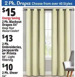 Ocean State Job Lot 2 Pk. Drapes offer