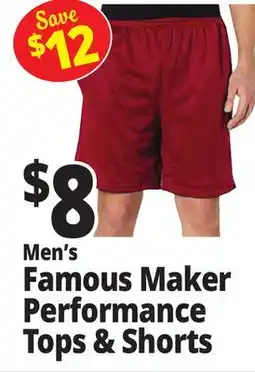 Ocean State Job Lot Famous Maker Performance Tops & Shorts offer