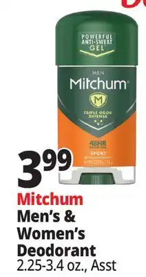 Ocean State Job Lot Mitchum Men's & Women's Deodorant offer