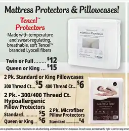 Ocean State Job Lot Mattress Protectors & Pillowcases! offer