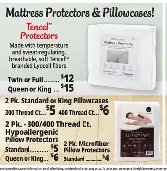 Ocean State Job Lot Mattress Protectors & Pillowcases! offer