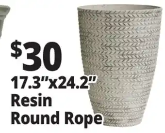 Ocean State Job Lot 17.3x24.2 Resin Round Rope offer