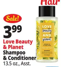 Ocean State Job Lot Love Beauty & Planet Shampoo & Conditioner offer