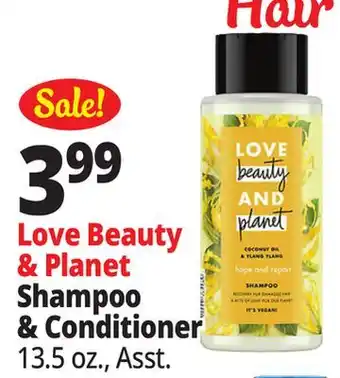 Ocean State Job Lot Love Beauty & Planet Shampoo & Conditioner offer