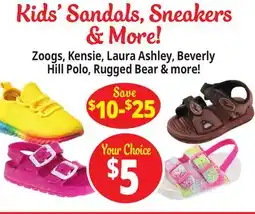 Ocean State Job Lot Kids' Sandals, Sneakers & More! offer