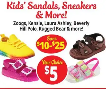 Ocean State Job Lot Kids' Sandals, Sneakers & More! offer