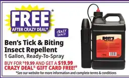 Ocean State Job Lot Ben's Tick & Biting Insect Repellent offer
