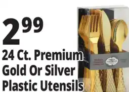 Ocean State Job Lot 24 Ct. Premium Gold Or Silver Plastic Utensils offer