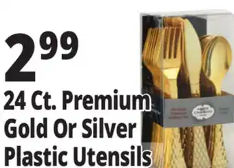 Ocean State Job Lot 24 Ct. Premium Gold Or Silver Plastic Utensils offer