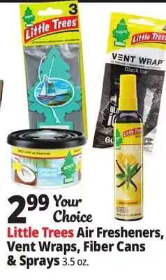 Ocean State Job Lot Little Trees Air Fresheners, Vent Wraps, Fiber Cans & Sprays offer