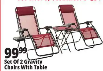 Ocean State Job Lot Zero Gravity Chairs with Side Table 3 Piece offer