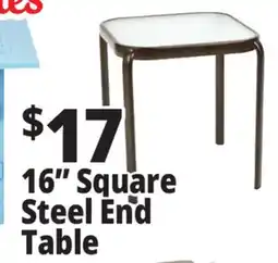 Ocean State Job Lot 16 Square Steel End Table offer