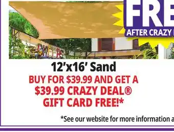 Ocean State Job Lot 12'x16' Sand offer