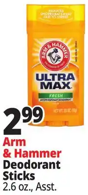 Ocean State Job Lot Arm & Hammer Deodorant Sticks offer