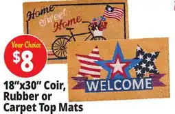 Ocean State Job Lot 18x30 Coir, Rubber or Carpet Top Mats offer
