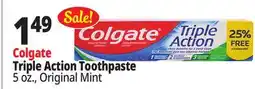 Ocean State Job Lot Colgate Triple Action Toothpaste offer