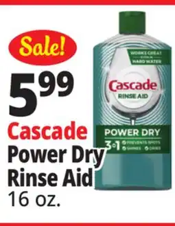 Ocean State Job Lot Cascade Rinse Aid 16 oz offer