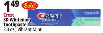 Ocean State Job Lot Crest 3D Whitening Toothpaste offer
