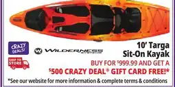 Ocean State Job Lot Wilderness Systems Targa 100 Sit-On-Top Recreational Kayak Mango offer