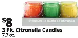 Ocean State Job Lot 3 Pk. Citronella Candles offer