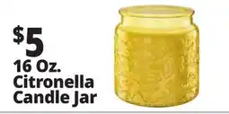 Ocean State Job Lot 16 Oz. Citronella Candle Jar offer
