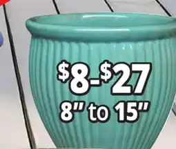 Ocean State Job Lot 8 to 15 Outdoors Glazed Ceramic Planters offer