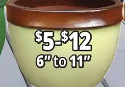 Ocean State Job Lot 6 to 11 Outdoor Glazed Ceramic Planters offer