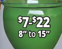 Ocean State Job Lot 8 to 15 Outdoor Glazed Ceramic Planters offer