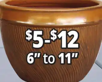Ocean State Job Lot 6 to 11 Glazed Ceramic Planters offer