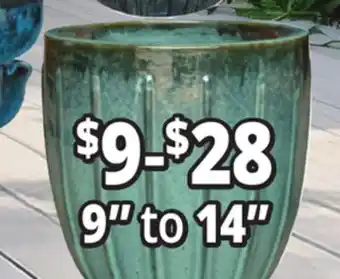 Ocean State Job Lot 9 to 14 Outdoor Glazed Ceramic Planters offer