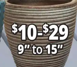 Ocean State Job Lot 9 to 15 Outdoor Glazed Ceramic Planters offer