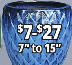 Ocean State Job Lot 7 to to 15 Outdoor Glazed Ceramic Planters offer